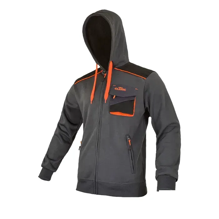 В'язана толстовка з капюшоном CLASSIC GREY BLUZA Artmaster, фліска з капюшоном Польща